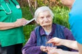 Elderly care outdoor Royalty Free Stock Photo