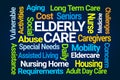 Elderly Care Word Cloud Royalty Free Stock Photo