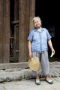 Elderly Chinese Lady at Daxu Royalty Free Stock Photo