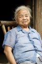 Elderly Chinese Lady at Daxu Royalty Free Stock Photo