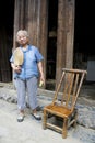 Elderly Chinese Lady at Daxu Royalty Free Stock Photo