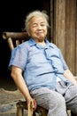 Elderly Chinese Lady at Daxu Royalty Free Stock Photo