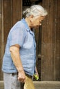 Elderly Chinese Lady at Daxu Royalty Free Stock Photo