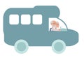 Elderly couple in Campervan