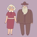 Elderly couple. Grandparents.