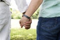 Elderly Couple Happiness Romantic Holding Hand Concept