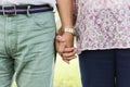 Elderly Couple Happiness Romantic Holding Hand Concept