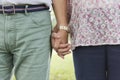 Elderly Couple Happiness Romantic Holding Hand Concept