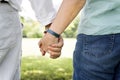 Elderly Couple Happiness Romantic Holding Hand Concept