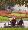 Elderly Couple Reading