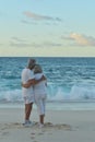 Elderly couple rest at tropical resort Royalty Free Stock Photo