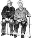 Elderly couple resting