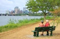 Elderly Couple Sitting at the Park