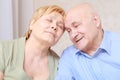 Elderly couple sitting together Royalty Free Stock Photo