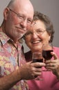 Elderly Couple Toasting