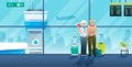 An elderly couple travels. Royalty Free Stock Photo