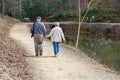 Elderly Couple Walking