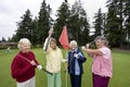 Elderly Golfers Joking Royalty Free Stock Photo