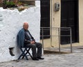 Elderly Greek Man In Kritsa, Crete Greece