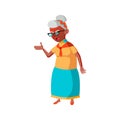 elderly hispanic lady screaming at husband at home cartoon vector