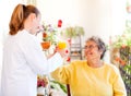 Elderly home care Royalty Free Stock Photo