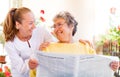 Elderly home care Royalty Free Stock Photo