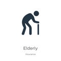 Elderly icon vector. Trendy flat elderly icon from insurance collection isolated on white background. Vector illustration can be