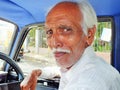 Elderly Indian Taxi Driver in Mumbai, India