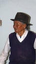 Elderly indigenous artisan in Ecuador