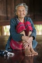 Elderly Karen tribe woman