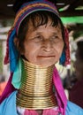 Elderly Kayan woman portrait.