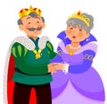 Elderly king and queen