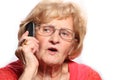 Elderly lady on the phone