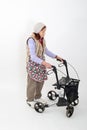 Elderly lady with rollator