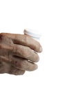 Elderly Male hand with Rheumatoid Royalty Free Stock Photo
