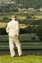 Elderly man admiring the view