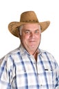 An elderly man in a cowboy hat Royalty Free Stock Photo