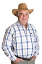 An elderly man in a cowboy hat Royalty Free Stock Photo