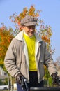 Elderly Man Exercising in Park