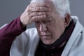 Elderly man with fever