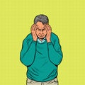 an elderly man headache, medical symptom migraine cancer hypertension meningitis stroke or other diseases