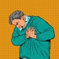 an elderly man heart pain, myocardial infarction hypertensive crisis arrhythmia and other diseases of cardiology