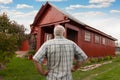 Elderly man at the house Royalty Free Stock Photo