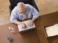 Elderly man on Laptop Royalty Free Stock Photo