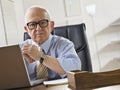 Elderly Man on Laptop Royalty Free Stock Photo