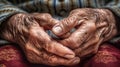 Elderly man\'s hands, concept of longevity, poverty and memories, for postcards and magazine articles