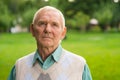 Elderly man with serious face. Royalty Free Stock Photo