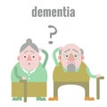 Elderly man and woman with dementia Royalty Free Stock Photo