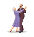 Elderly man and woman senior aged persons dance waltz Royalty Free Stock Photo