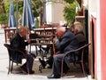 Elderly Men Drinking Coffee In Heraklion Greece